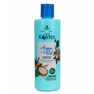 LES KARITES ARGAN OIL HAIR SHAMPOO NOURISH & TOTAL REPAIR — SODIUM SULFATE, SILICONE & PARABEN FREE 400 ML